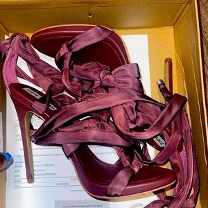 Tie up new sandals heels